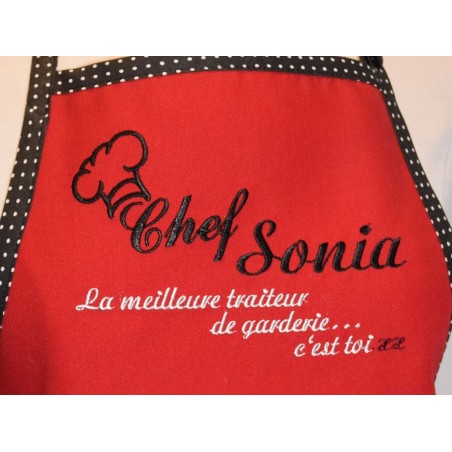 Chef et message personnel Choix de Broderie pour Tablier