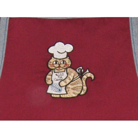 Chat Chef Choix de Broderie pour Tablier
