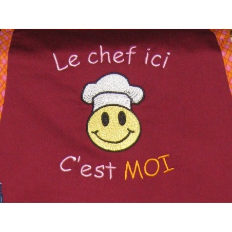 Le Chef ICi c'Est MOI Choix de Broderie pour Tablier