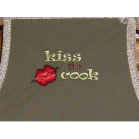 Kiss the Cook Choix de Broderie pour Tablier