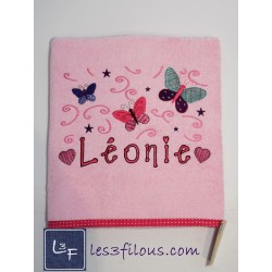 Papillons Drap de Bain Brodé et Personnalisé DRA-004