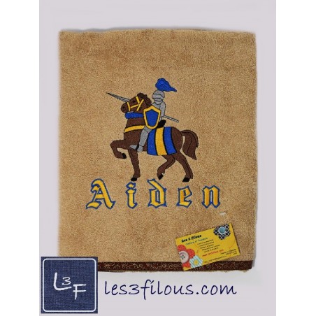 Chevalier Médiéval Drap de Bain Brodé et Personnalisé DRA-195