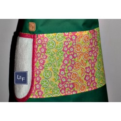 Tutti Frutti Tablier Enfant avec Essuie-mains Prêt à Broder TEN-098P