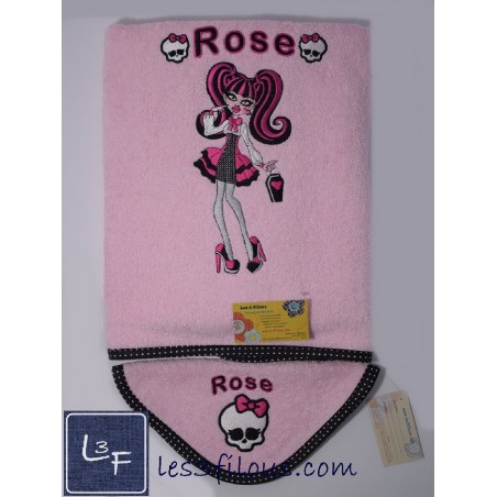Monster High Drap de Bain Brodé et Personnalisé DRA-191