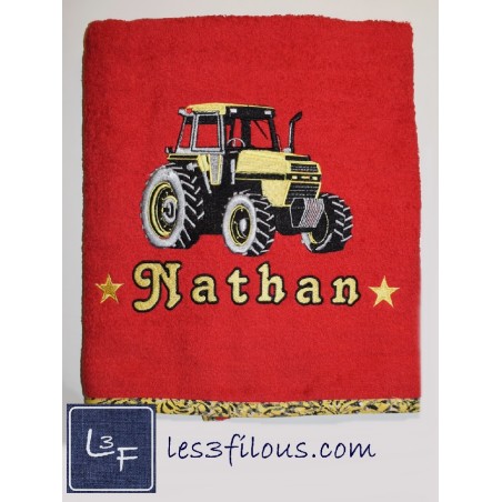 Tracteur Drap de Bain Brodé et Personnalisé DRA-137