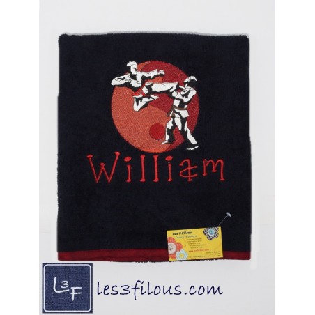 Karaté Sport de Combat Drap de Bain Brodé et Personnalisé DRA-138